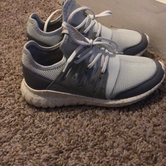 Custom Adidas Tubular- periwinkle blue/grey - Picture 3 of 6